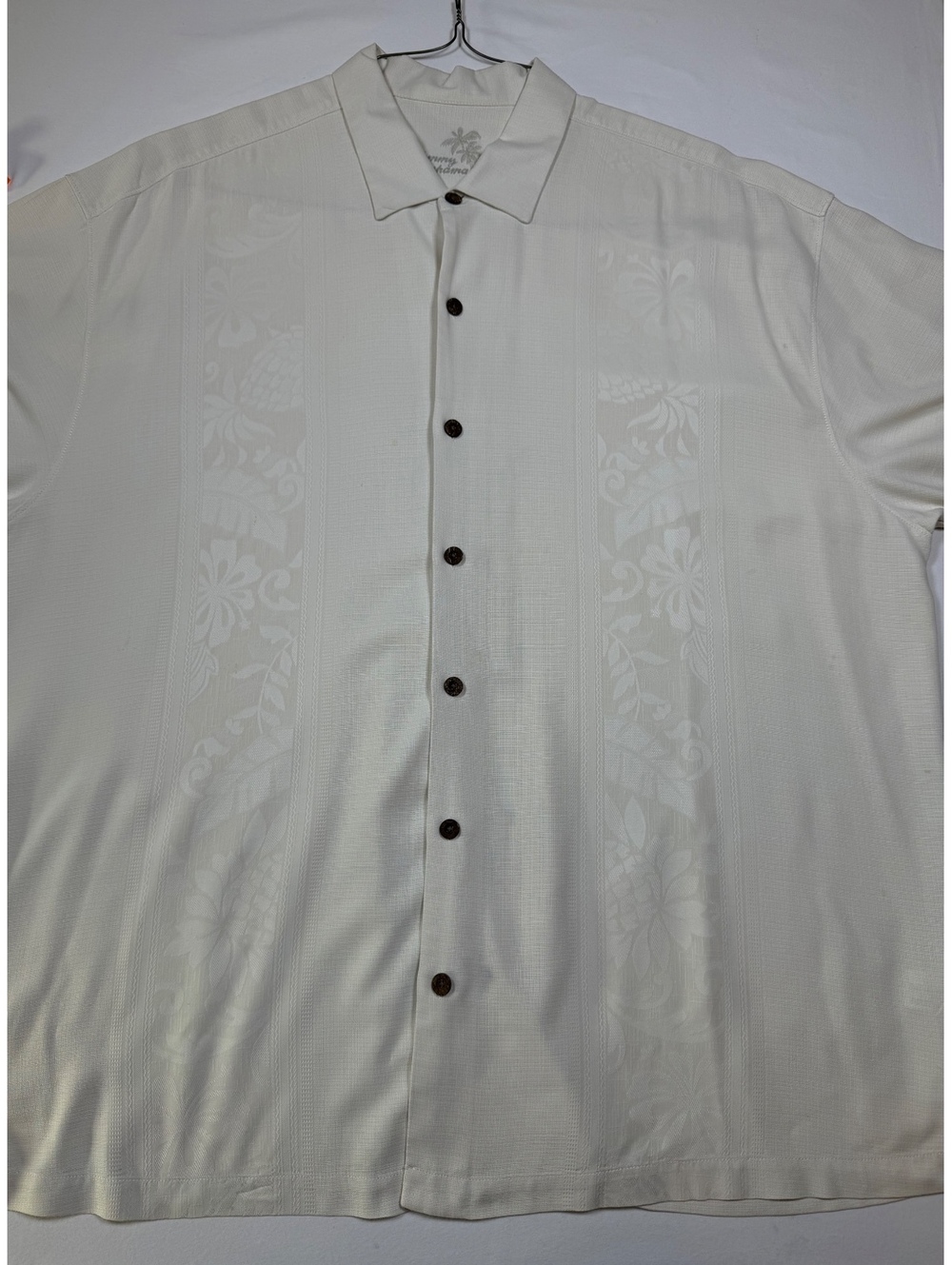 Tommy Bahama white silk camp shirt